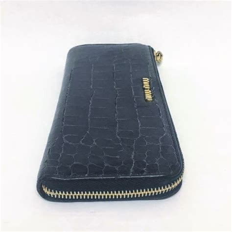 miu miu croco zip wallet|michael miu wallet.